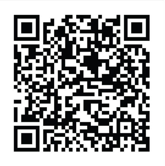 QR code with black and white pattern.